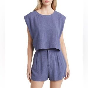 B.P. Muscle  Sleeveless Crop Top and Shorts Set